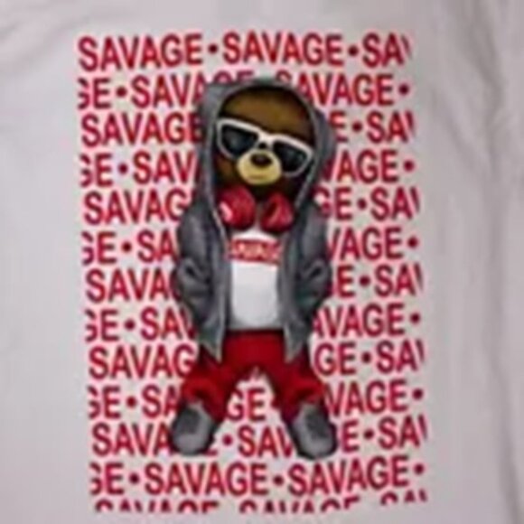 Savage Teddy Bear Short Sleeve T-shirt NWOT - Picture 2 of 3